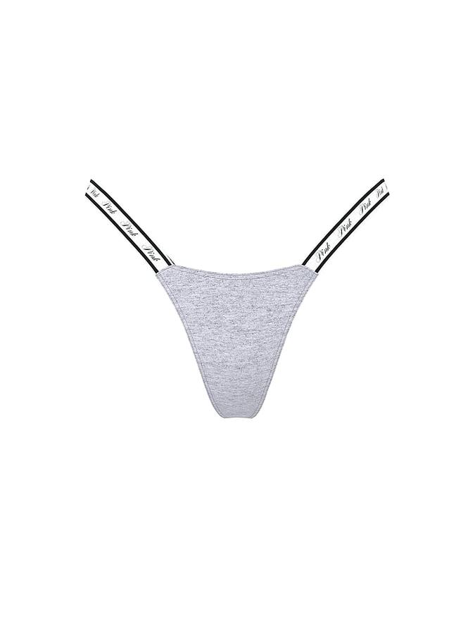 Logo Cotton High-Leg Micro Thong Panty image number 2