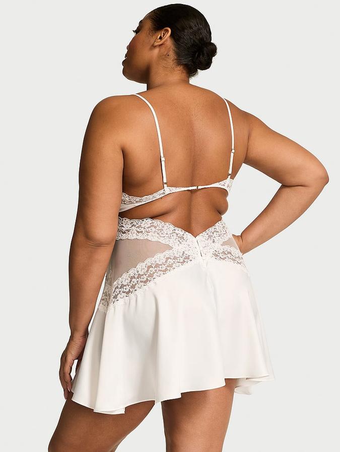 Dare to Dream Lace & Satin Flounce Slip image number 1