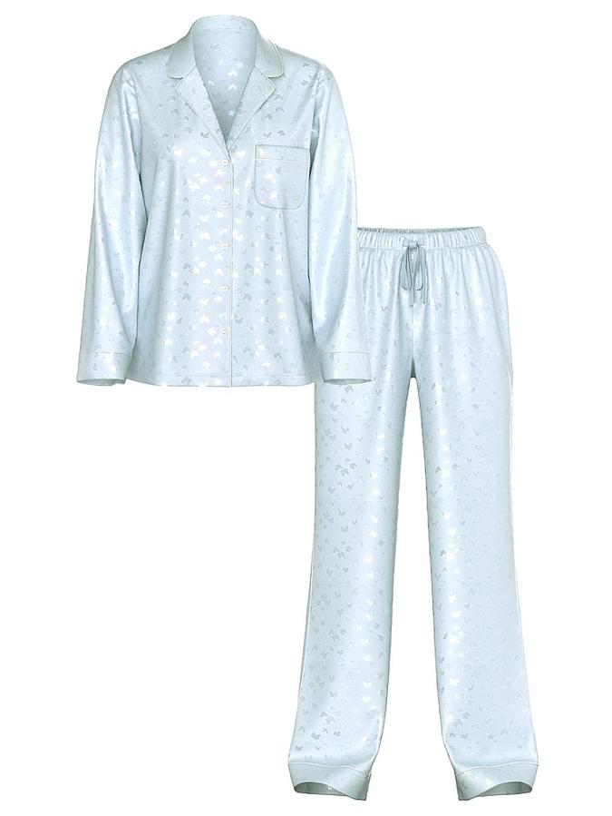 Butterfly Satin Long Pajama Set image number 2