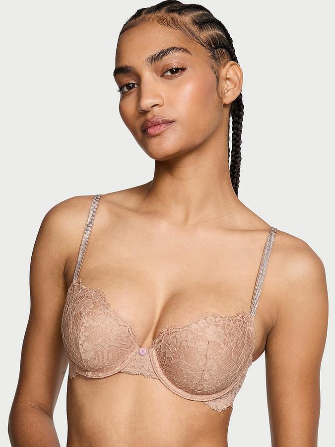 Twinkle Strap Lace Classic-Coverage Demi Bra image number 0