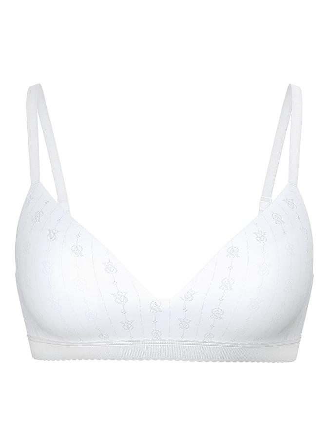 Pointelle Logo Lightly Lined Wireless Bra image number 2