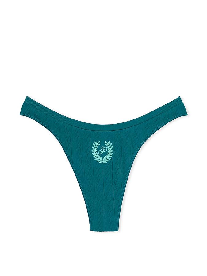Seamless High-Leg Thong Panty image number 2