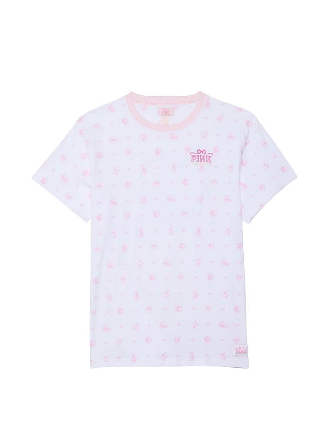PINK x LoveShackFancy Campus Cotton Tee image number 2