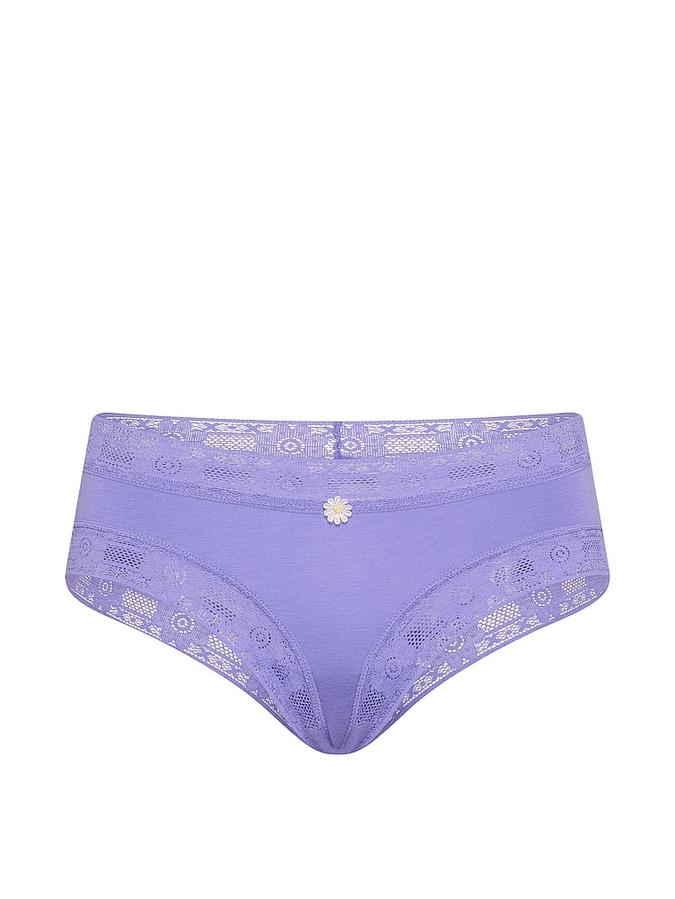 Cotton Lace-Trim Cheeky Panty image number 2