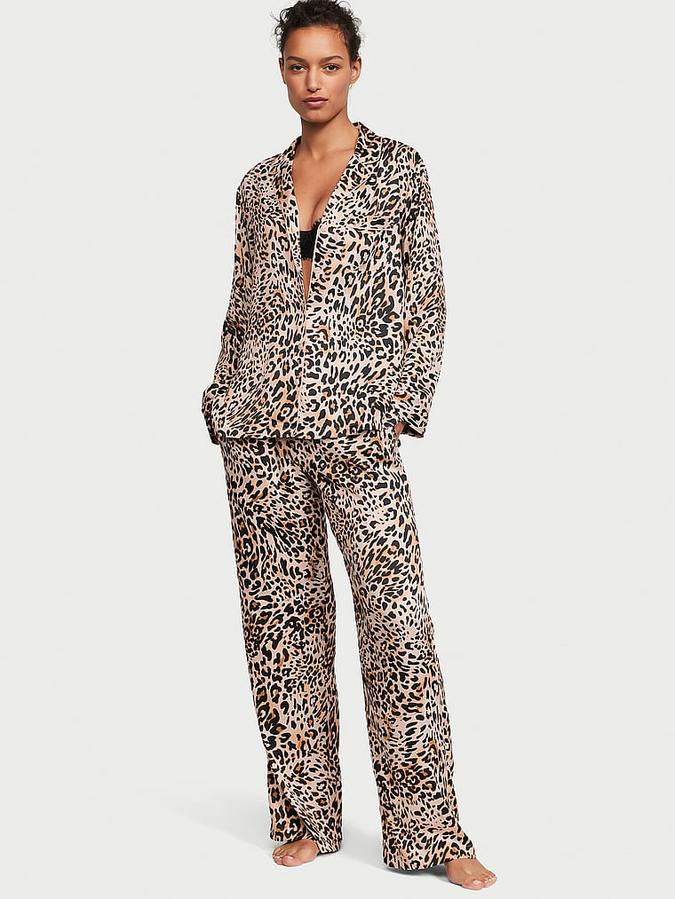 Satin Long Pajama Set image number 0