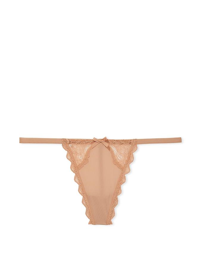 Lace Trim V-String Panty image number 1