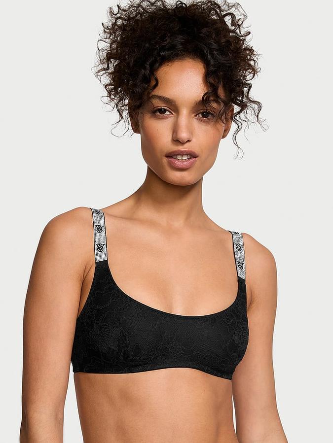 Shine Strap Lace Scoop Bralette image number 0