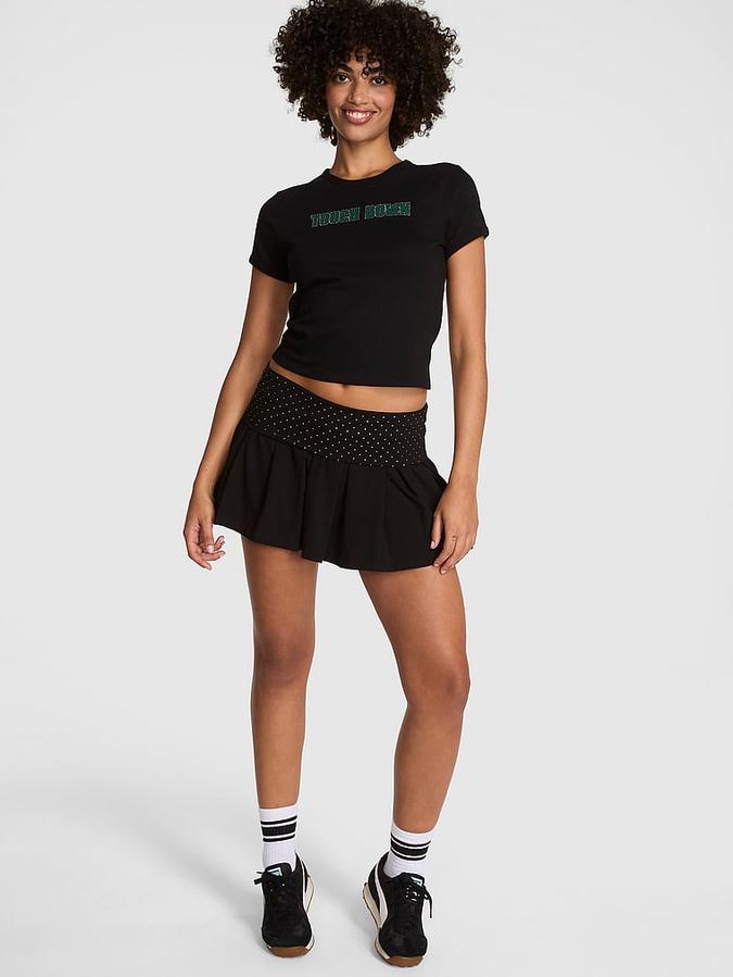 All-Day Cotton Foldover Pleated Skort image number 0