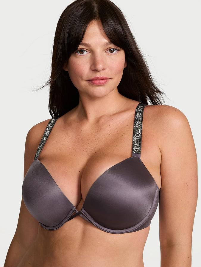 Logo Shine Strap Push-Up Bra
