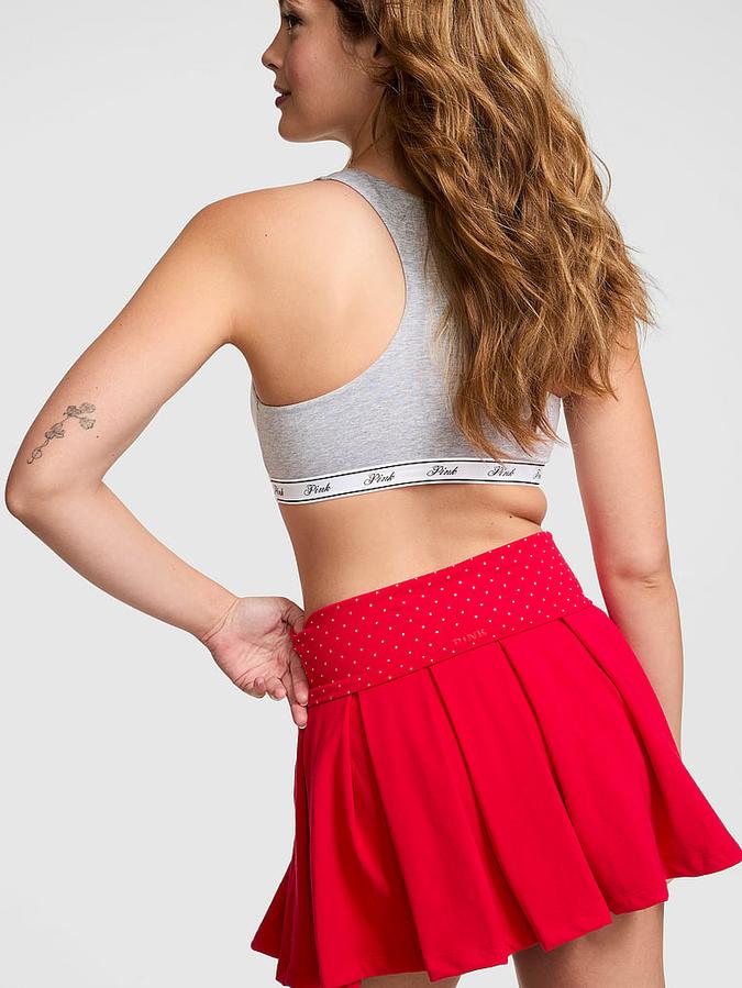 All-Day Cotton Foldover Pleated Skort image number 1