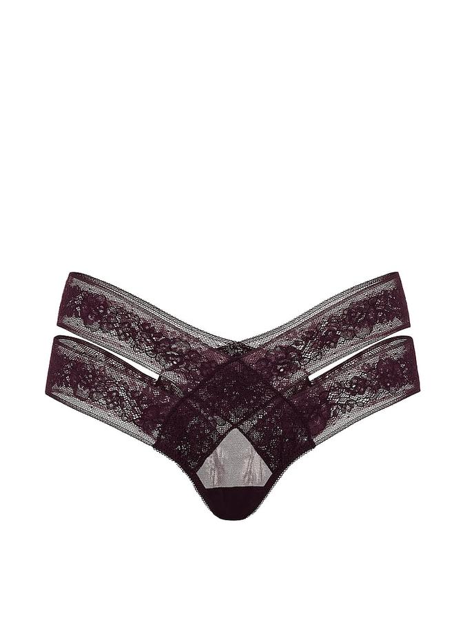 Rose Lace Strappy Cut-Out Cheeky Panty image number 2