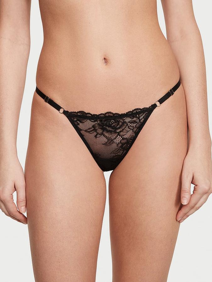 Lace Adjustable V-String Panty image number 0