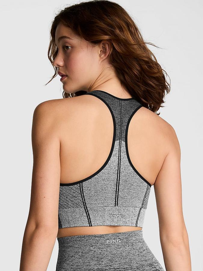 Seamless Marl Longline Sports Bra image number 1