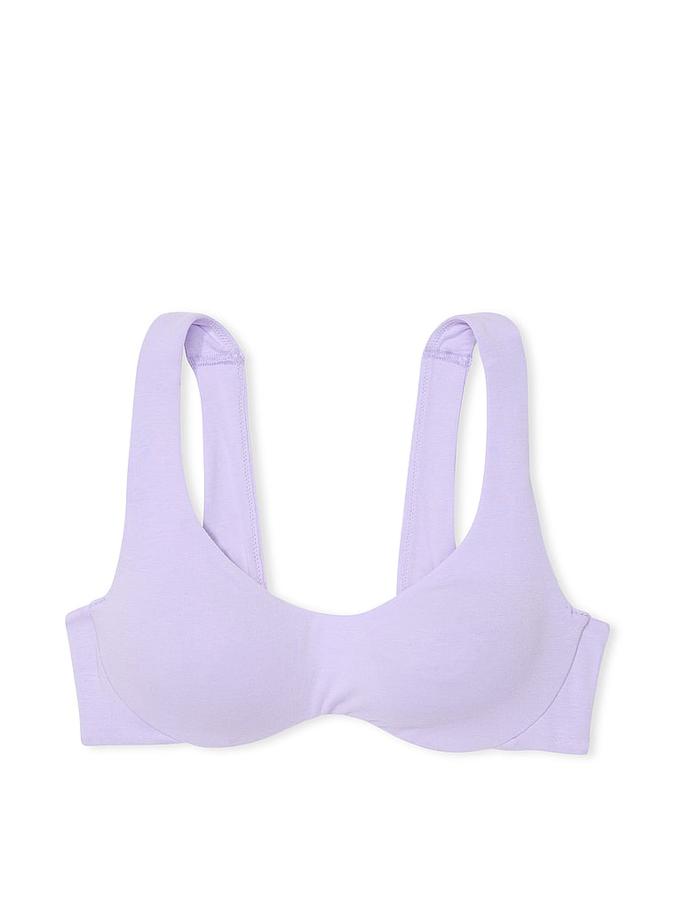 Purple Base Cotton Unlined Scoop Bra Base Cotton Unlined Scoop Bra