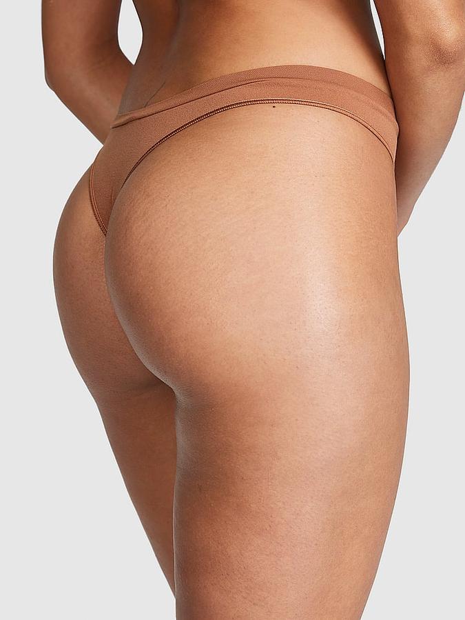 Seamless High-Leg Thong Panty image number 1