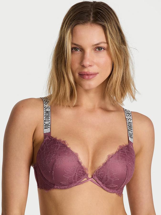 Shine Strap Lace Push-Up Bra image number 0