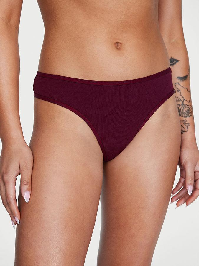 Mini Logo Cotton Thong Panty image number 0