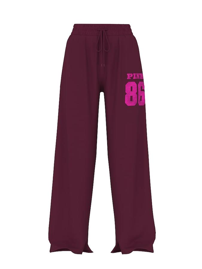 Ivy Fleece Wide-Leg Split-Hem Sweatpants image number 2