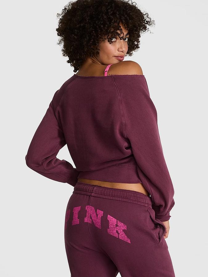 Ivy Fleece Off-The-Shoulder Sweatshirt image number 1