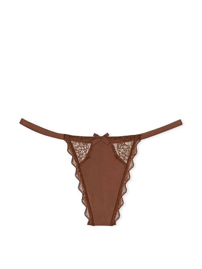 Lace-Trim V-String Panty image number 2