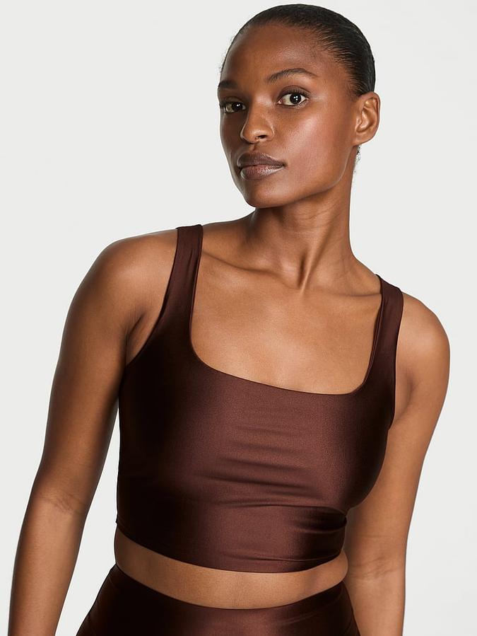VSX GlossyTech™ Square-Neck Bra Top image number 0