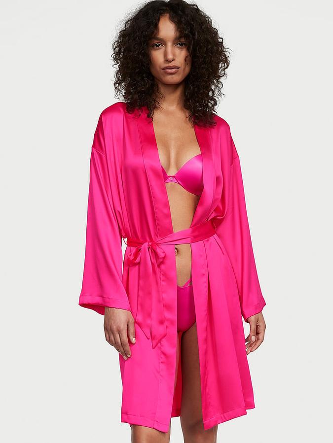Buy Satin Midi Robe Online Victoria's Secret India