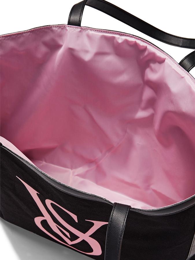 The Victoria Logo Tote Black image number 1