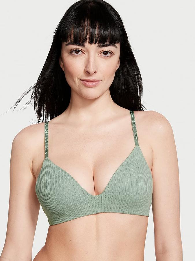 Lightly Lined Pointelle Wireless Bra image number 0