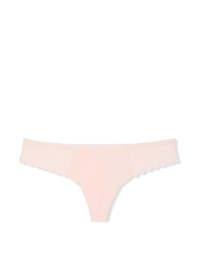 No-Show Heart Lace Thong Panty image number 1