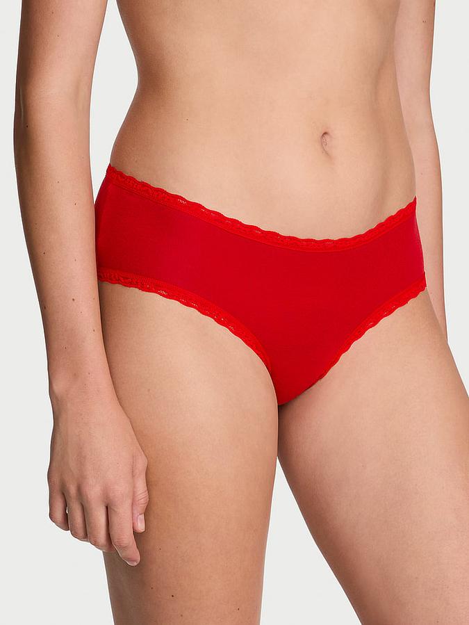 Cotton Lace-Waist Cheeky Panty