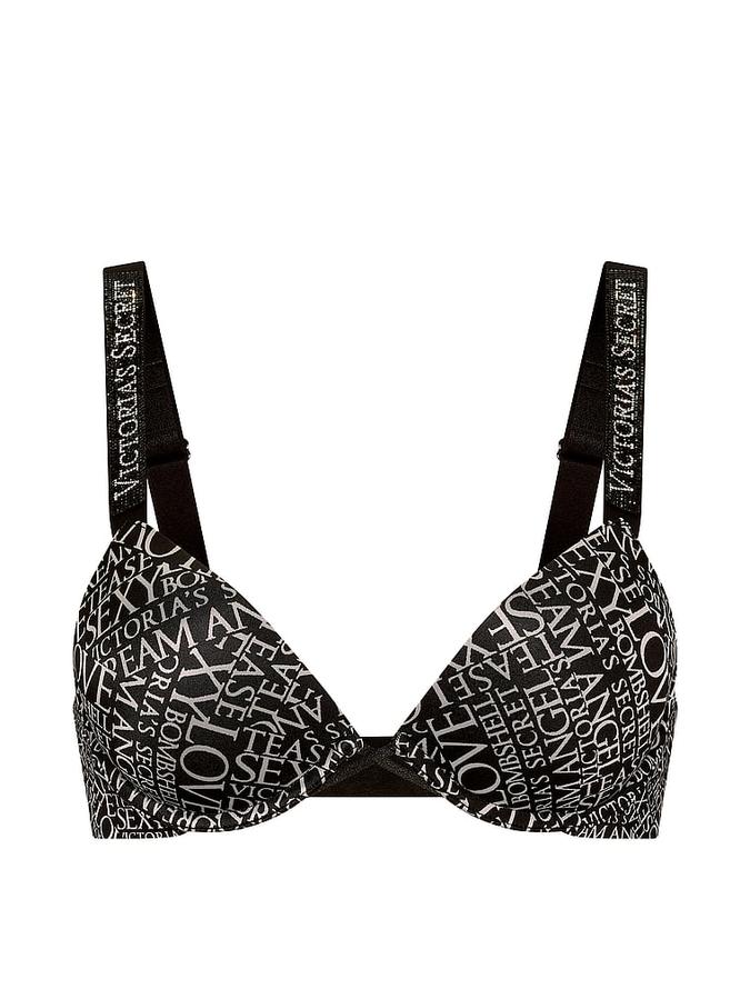 Logo Shine Strap Push-Up Bra image number 2