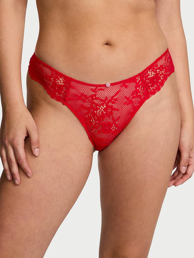 Twinkle Bow Lace Brazilian Panty image number 0