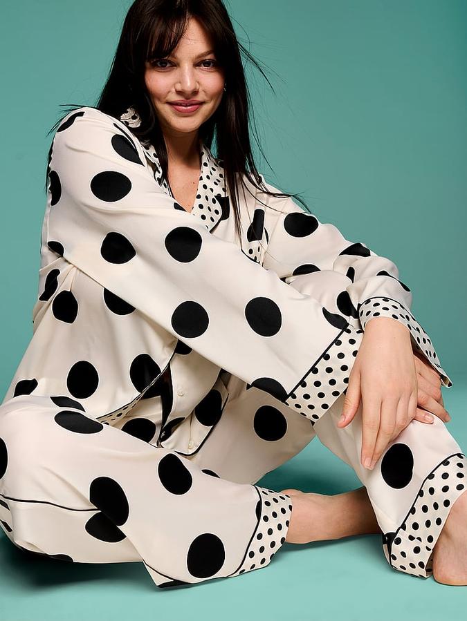 Signature Satin Long Pajama Set image number 3