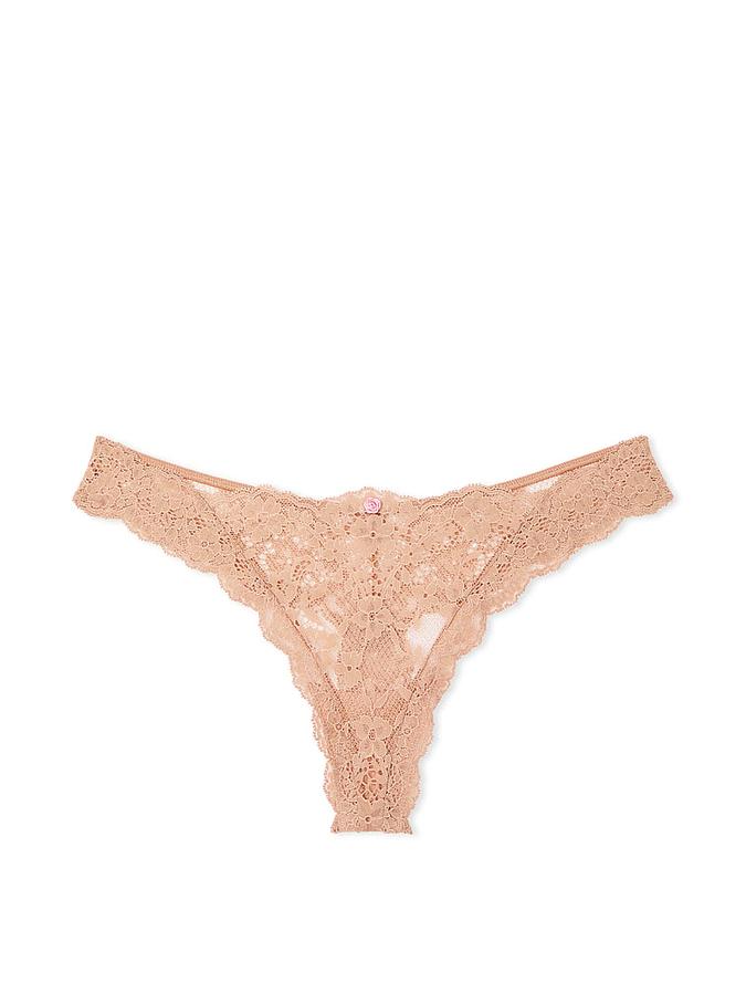 Beige Lace Thong Panty Lace Thong Panty