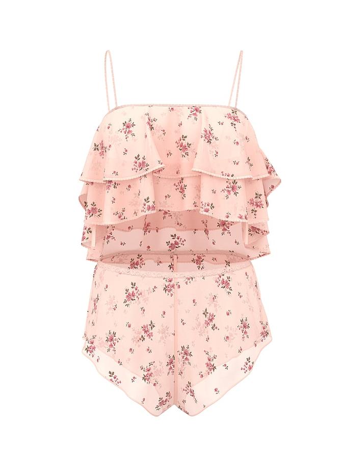 Wisteria Sheer Chiffon Flutter Cami Set image number 2