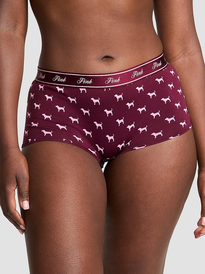 Logo Cotton Shine Boyshort Panty image number 0
