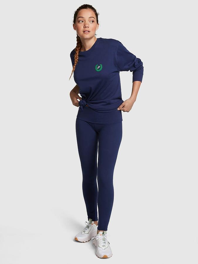 Cotton Mid-Rise Foldover Leggings image number 3