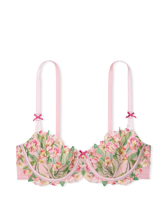 Wicked Unlined Lily Embroidery Balconette Bra image number 2