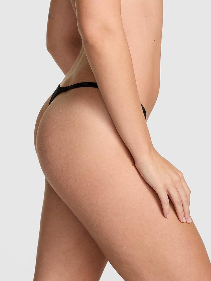 Logo Cotton String Micro Thong Panty