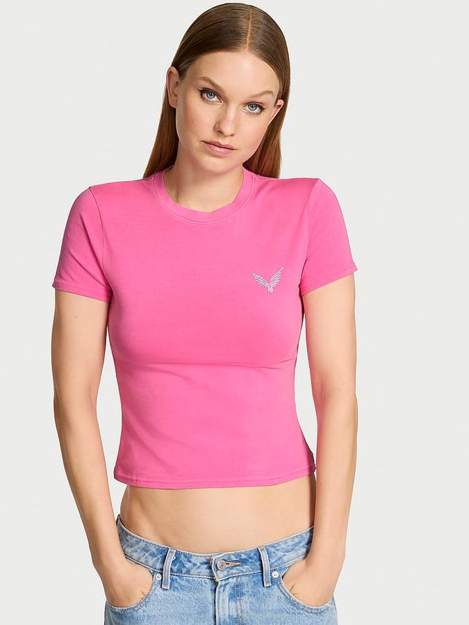 Stretch Cotton Fitted Tee