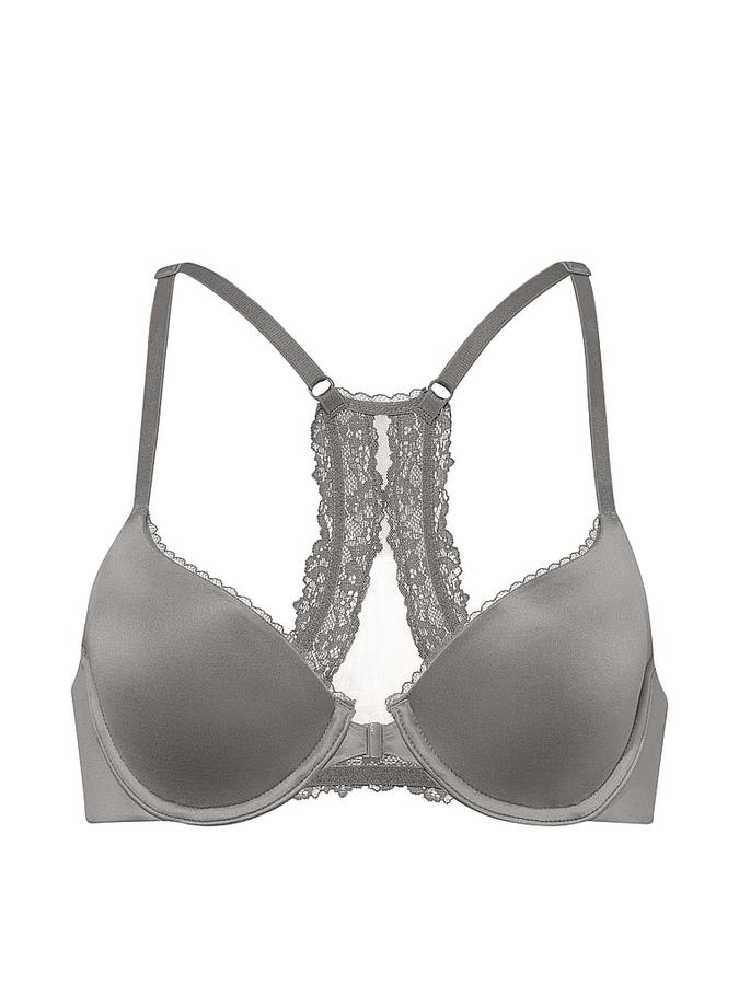 Lightly Lined Lace Racerback Demi Bra image number 2