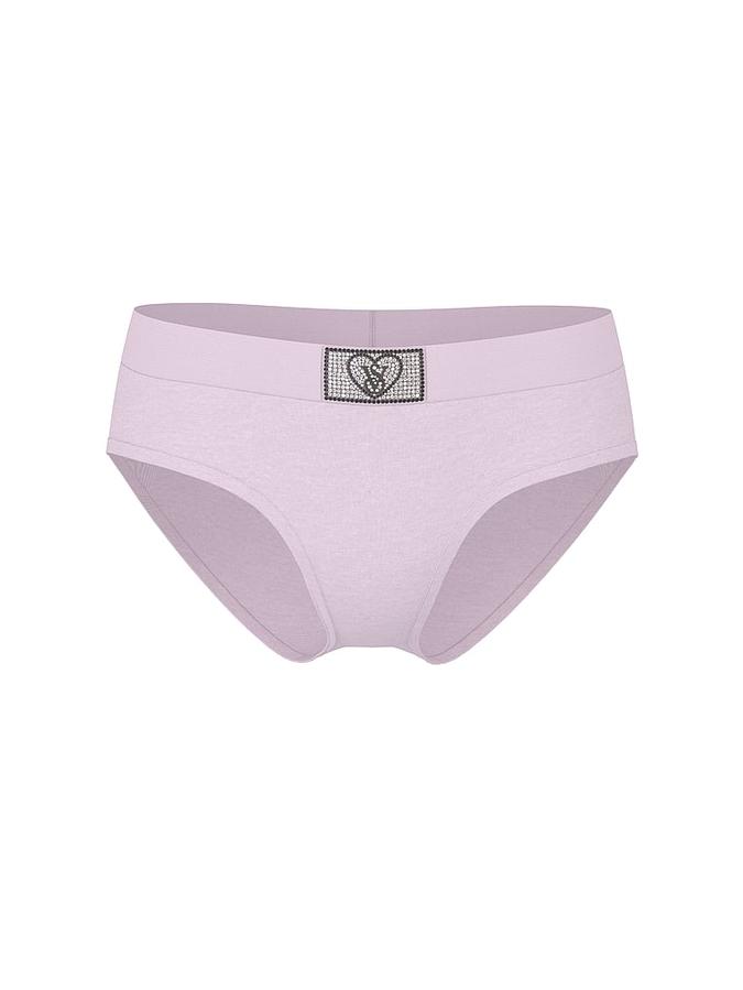 Logo Cotton Heart Shine Patch Hiphugger Panty image number 2