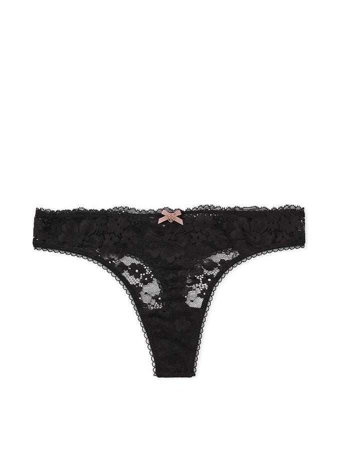 Lace-Front Thong Panty image number 1