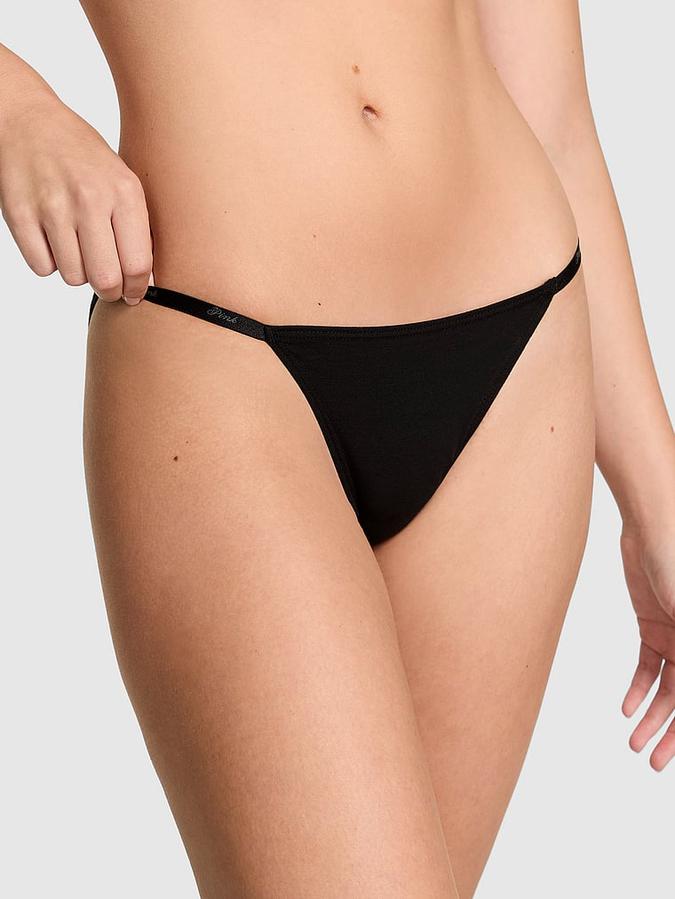 Logo Cotton String Bikini Panty