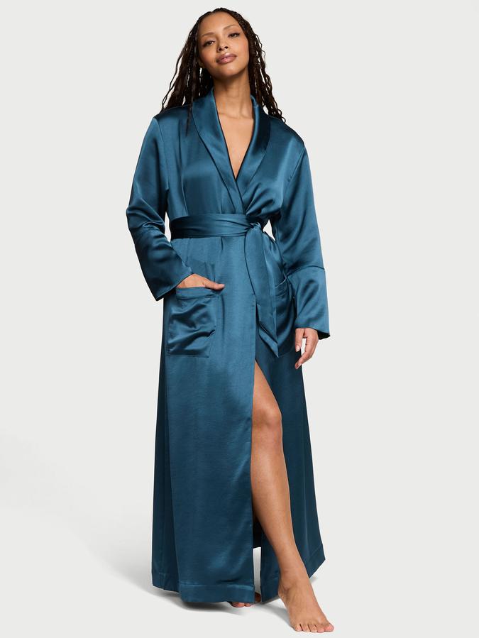 Luxe Satin Long Robe image number 0