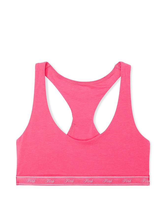 Logo Cotton Racerback Bralette image number 2