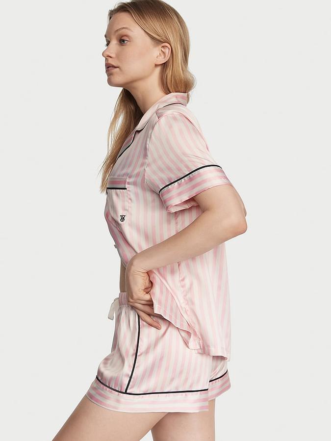 Glazed Satin Short Pajama Set