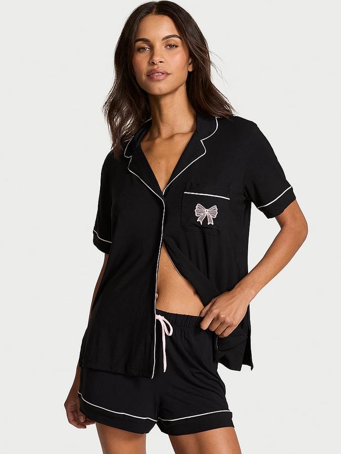 Modal Soft Bow Short Pajama Set