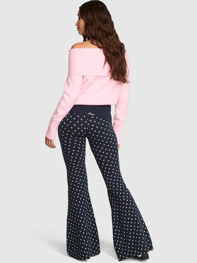 All-Day Cotton Foldover Super Flare Leggings