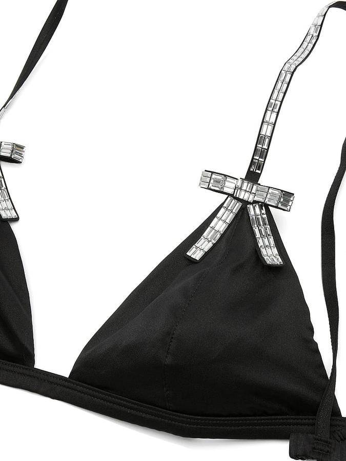 Sparkle Crystal Bow Triangle Bra image number 2